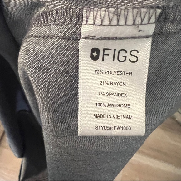 FIGS Catarina One-Pocket Scrub Top Shirt XXS Graphite grey - Picture 7 of 8